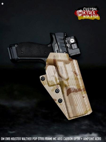 GM OWB Custom Kydex Holster Multi Mount Walther PDP Steel Frame